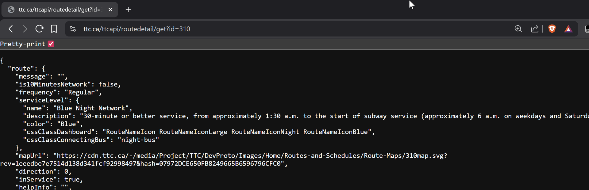 Route Detail API